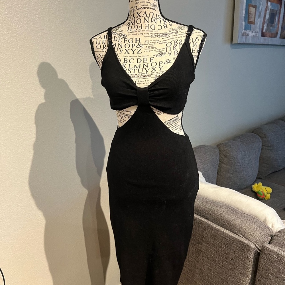 Almost Famous Black Cutout Dress